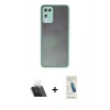 MARSİLYAN™- Oppo A54 4G Kılıf Ahenk Çizgi Serisi - Şeffaf Pasifik Cam Ekran Koruyucu + Kamera Lens Koruma Cam - SF