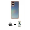 MARSİLYAN™- Oppo A54 4G Kılıf Ahenk Çizgi Serisi - Şeffaf Pasifik Cam Ekran Koruyucu + Kamera Lens Koruma Cam - SF
