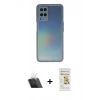 MARSİLYAN™- Oppo A54 4G Kılıf Ahenk Çizgi Serisi - Siyah Mat Seramik Nano Ekran Koruyucu + Kamera Lens Koruma Cam - SF