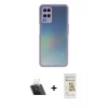 MARSİLYAN™- Oppo A54 4G Kılıf Ahenk Çizgi Serisi - Siyah Mat Seramik Nano Ekran Koruyucu + Kamera Lens Koruma Cam - SF