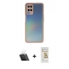 MARSİLYAN™- Oppo A54 4G Kılıf Ahenk Çizgi Serisi - Siyah Mat Seramik Nano Ekran Koruyucu + Kamera Lens Koruma Cam - SF