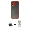 MARSİLYAN™- Oppo A54 4G Kılıf Ahenk Çizgi Serisi - Siyah Mat Seramik Nano Ekran Koruyucu + Kamera Lens Koruma Cam - SF