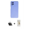 MARSİLYAN™- Oppo A54 4G Kılıf Ahenk Serisi - Siyah Mat Seramik Nano Ekran Koruyucu + Kamera Lens Koruma Cam - SF