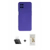 MARSİLYAN™- Oppo A54 4G Kılıf Ahenk Serisi - Siyah Mat Seramik Nano Ekran Koruyucu + Kamera Lens Koruma Cam - SF