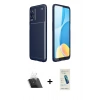 MARSİLYAN™- Oppo A54 4G Kılıf Eksen Form Prime - Şeffaf Pasifik Cam Ekran Koruyucu + Kamera Lens Koruma Cam - SF