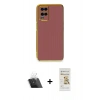 MARSİLYAN™- Oppo A54 4G Kılıf Yankı Serisi - Siyah Mat Seramik Nano Ekran Koruyucu + Kamera Lens Koruma Cam - SF