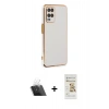 MARSİLYAN™- Oppo A54 4G Kılıf Yankı Serisi - Siyah Mat Seramik Nano Ekran Koruyucu + Kamera Lens Koruma Cam - SF