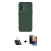 MARSİLYAN™- Oppo A74 4G Kılıf Ahenk Serisi - Siyah 3D Antistatik Mat Seramik Nano Ekran Koruyucu + Kamera Lens Koruma Cam - SF