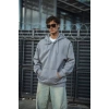 MARSiLYAN- Oversize Tam Fermuarlı Uzun Kol Hırka - Gri