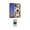 MARSİLYAN™- P40 Lite E Kılıf Ahenk Klasik Koleksiyonu - Siyah 5D Hayalet Cam Ekran Koruyucu