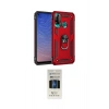 MARSİLYAN™- P40 Lite E Kılıf Ahenk Klasik Koleksiyonu - Siyah 5D Hayalet Cam Ekran Koruyucu