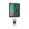 MARSİLYAN™- P40 Lite E Kılıf Ahenk Klasik Koleksiyonu - Siyah 5D Hayalet Cam Ekran Koruyucu