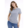MARSiLYAN- Pike Kumaş Düğmeli Yaka Regular Rahat Günlük Kısa Kol Tişört T-shirt - Gri