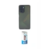 MARSİLYAN™- Poco F3 Kılıf Ahenk Çizgi Serisi - Siyah 5D Eko Cam Ekran Koruyucu