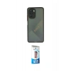 MARSİLYAN™- Poco F3 Kılıf Ahenk Çizgi Serisi - Siyah 5D Eko Cam Ekran Koruyucu