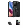 MARSİLYAN™- Poco F3 Kılıf Ahenk Klasik Koleksiyonu - Şeffaf Temperli Cam Ekran Koruyucu + Kamera Lens Koruma Cam - SF