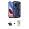 MARSİLYAN™- Poco F3 Kılıf Ahenk Klasik Koleksiyonu - Siyah Mat Seramik Nano Ekran Koruyucu + Kamera Lens Koruma Cam - SF