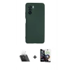 MARSİLYAN™- Poco F3 Kılıf Ahenk Serisi - Şeffaf Temperli Cam Ekran Koruyucu + Şeffaf Kamera Lens Koruma Cam