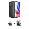 MARSİLYAN™- Poco F3 Kılıf Eksen Form Prime - Şeffaf Temperli Cam Ekran Koruyucu + Kamera Lens Koruma Cam - SF
