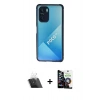 MARSİLYAN™- Poco F3 Kılıf Nova Asil Özel Seri - Şeffaf Temperli Cam Ekran Koruyucu + Kamera Lens Koruma Cam - SF