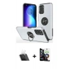 MARSİLYAN™- Poco F3 Kılıf Odak Form Prime - Şeffaf Temperli Cam Ekran Koruyucu + Kamera Lens Koruma Cam - SF