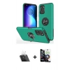 MARSİLYAN™- Poco F3 Kılıf Odak Form Prime - Şeffaf Temperli Cam Ekran Koruyucu + Kamera Lens Koruma Cam - SF