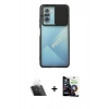 MARSİLYAN™- Poco F3 Kılıf Vadi Çizgi - Şeffaf Temperli Cam Ekran Koruyucu + Kamera Lens Koruma Cam - SF