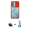 MARSİLYAN™- Poco F3 Kılıf Vadi Çizgi - Siyah 5D Eko Cam Ekran Koruyucu + Kamera Lens Koruma Cam - SF