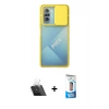 MARSİLYAN™- Poco F3 Kılıf Vadi Çizgi - Siyah 5D Eko Cam Ekran Koruyucu + Kamera Lens Koruma Cam - SF