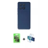 MARSİLYAN™- Poco X6 Pro Kılıf Ahenk Serisi - Siyah 3D Antistatik Seramik Nano Ekran Koruyucu + Raze Metal Kamera Lens - GS