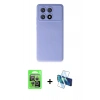 MARSİLYAN™- Poco X6 Pro Kılıf Ahenk Serisi - Siyah 3D Antistatik Seramik Nano Ekran Koruyucu + Raze Metal Kamera Lens - GS