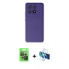 MARSİLYAN™- Poco X6 Pro Kılıf Ahenk Serisi - Siyah 3D Antistatik Seramik Nano Ekran Koruyucu + Raze Metal Kamera Lens - GS