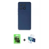 MARSİLYAN™- Poco X6 Pro Kılıf Ahenk Serisi - Siyah 3D Antistatik Seramik Nano Ekran Koruyucu + Raze Metal Kamera Lens - SH