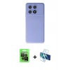 MARSİLYAN™- Poco X6 Pro Kılıf Ahenk Serisi - Siyah 3D Antistatik Seramik Nano Ekran Koruyucu + Raze Metal Kamera Lens - SH