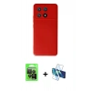 MARSİLYAN™- Poco X6 Pro Kılıf Ahenk Serisi - Siyah 3D Antistatik Seramik Nano Ekran Koruyucu + Raze Metal Kamera Lens - SH