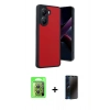 MARSİLYAN™- Poco X7 Pro Kılıf Kıvılcım Işık Serisi - Siyah 3D Antistatik Hayalet Cam Ekran Koruyucu + Raze Metal Kamera Lens - GS