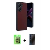 MARSİLYAN™- Poco X7 Pro Kılıf Kıvılcım Işık Serisi - Siyah 3D Antistatik Hayalet Cam Ekran Koruyucu + Raze Metal Kamera Lens - GS