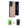 MARSİLYAN™- Poco X7 Pro Kılıf Kıvılcım Işık Serisi - Siyah 3D Antistatik Hayalet Cam Ekran Koruyucu + Raze Metal Kamera Lens - GS