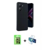 MARSİLYAN™- Poco X7 Pro Kılıf Kıvılcım Işık Serisi - Siyah 3D Antistatik Seramik Nano Ekran Koruyucu + Raze Metal Kamera Lens - GS