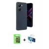 MARSİLYAN™- Poco X7 Pro Kılıf Kıvılcım Işık Serisi - Siyah 3D Antistatik Seramik Nano Ekran Koruyucu + Raze Metal Kamera Lens - GS