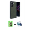 MARSİLYAN™- Poco X7 Pro Kılıf Kıvılcım Işık Serisi - Siyah 3D Antistatik Seramik Nano Ekran Koruyucu + Raze Metal Kamera Lens - GS