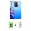 MARSİLYAN™- Poco X7 Pro Kılıf Kıvılcım Minimal Özel Seri - Şeffaf Pasifik Cam Ekran Koruyucu + Raze Metal Kamera Lens - GS