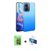 MARSİLYAN™- Poco X7 Pro Kılıf Kıvılcım Minimal Özel Seri - Siyah 3D Antistatik Cam Ekran Koruyucu + Raze Metal Kamera Lens - GS