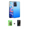 MARSİLYAN™- Poco X7 Pro Kılıf Kıvılcım Minimal Özel Seri - Siyah 3D Antistatik Hayalet Cam Ekran Koruyucu + Raze Metal Kamera Lens - GS