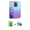 MARSİLYAN™- Poco X7 Pro Kılıf Kıvılcım Minimal Özel Seri - Siyah 3D Antistatik Seramik Nano Ekran Koruyucu + Raze Metal Kamera Lens - GS