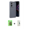 MARSİLYAN™- Poco X7 Pro Kılıf Yankı Yansıma Özel Seri - Şeffaf Pasifik Cam Ekran Koruyucu + Raze Metal Kamera Lens - GS