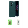 MARSİLYAN™- Poco X7 Pro Kılıf Yankı Yansıma Özel Seri - Şeffaf Pasifik Cam Ekran Koruyucu + Raze Metal Kamera Lens - GS