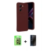 MARSİLYAN™- Poco X7 Pro Kılıf Yankı Yansıma Özel Seri - Siyah 3D Antistatik Hayalet Cam Ekran Koruyucu + Raze Metal Kamera Lens - GS