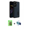 MARSİLYAN™- Poco X7 Pro Kılıf Yörünge Işık Serisi - Siyah 3D Antistatik Seramik Nano Ekran Koruyucu + Raze Metal Kamera Lens - GS