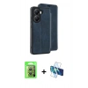 MARSİLYAN™- Poco X7 Pro Kılıf Zirve Yansıma Serisi - Siyah 3D Antistatik Seramik Nano Ekran Koruyucu + Raze Metal Kamera Lens - GS